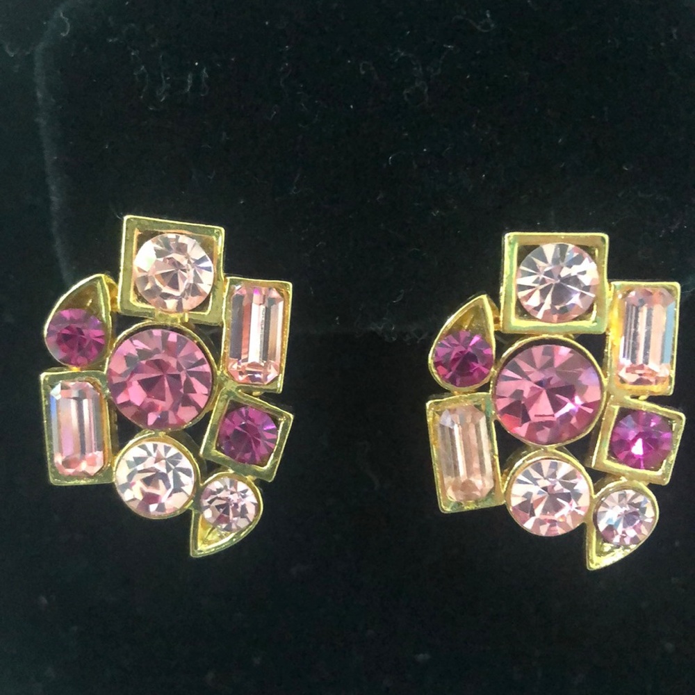 Pink Crystal Earrings